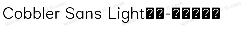 Cobbler Sans Light字体字体转换